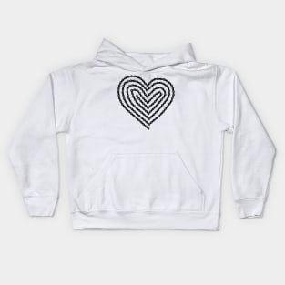 Bike Chain Heart Kids Hoodie